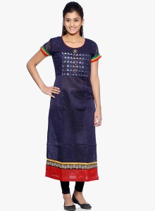 Vanita-Blue-Embellished-Kurta